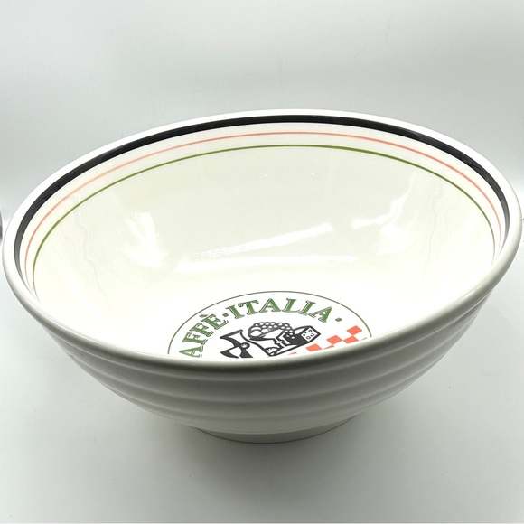 Vintage Himark Caffe Italia Pasta, Salad Serving Bowl 12" Made in Italy - Picture 2 of 9